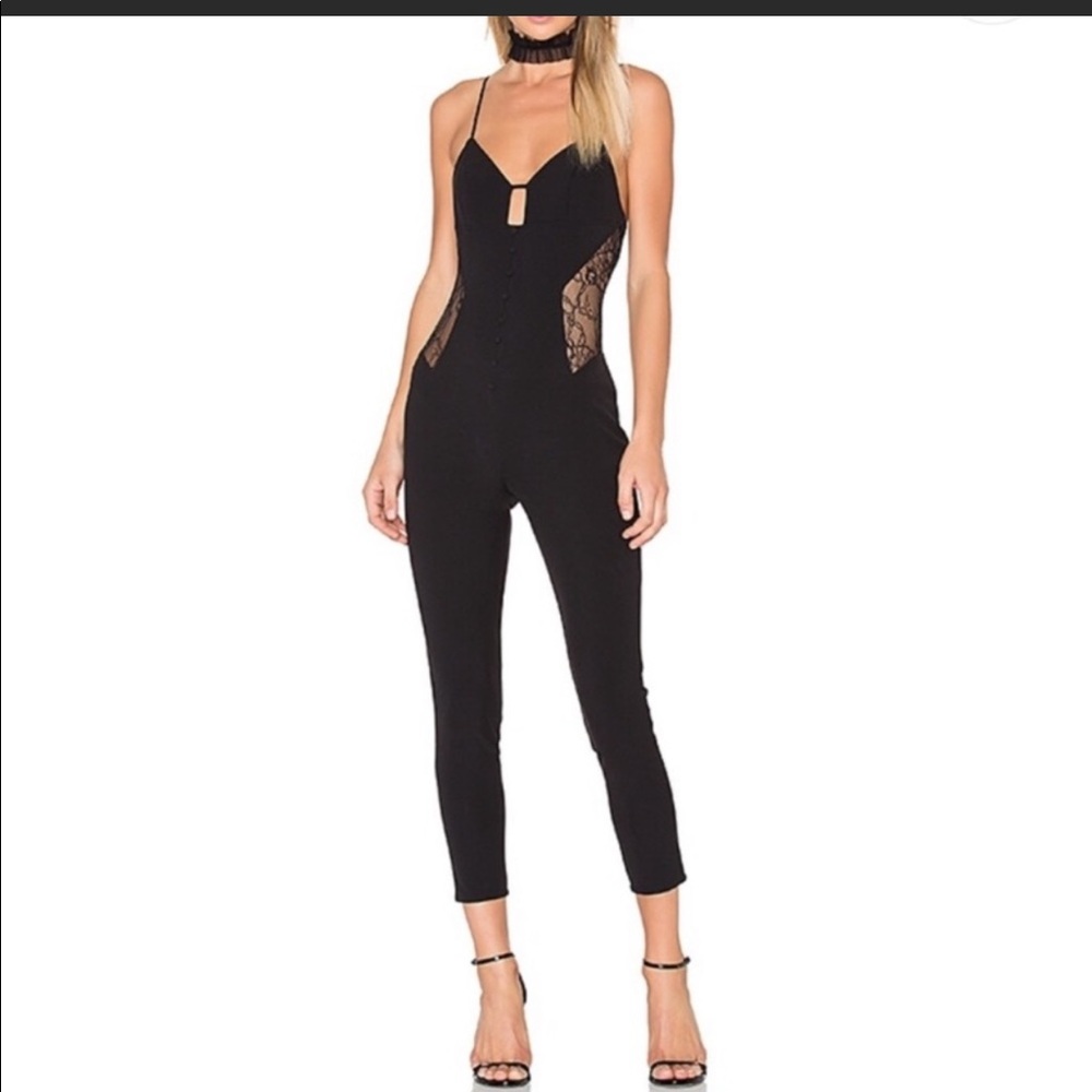 NBD Night Out Lace Giselle Jumpsuit S NWT